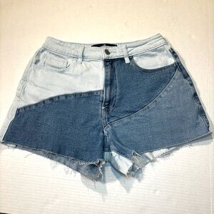 Hollister Color block Ultra High Rise Mom Shorts 3” Patchwork Vintage Stretch 27